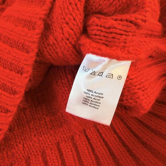 Maeve by Anthropologie Callahan Mock-Neck Loop-Stitch Sweater Red - Picture 5 of 9